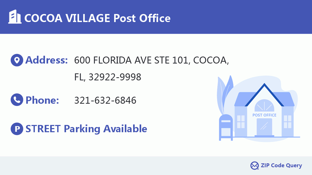 Post Office:COCOA VILLAGE