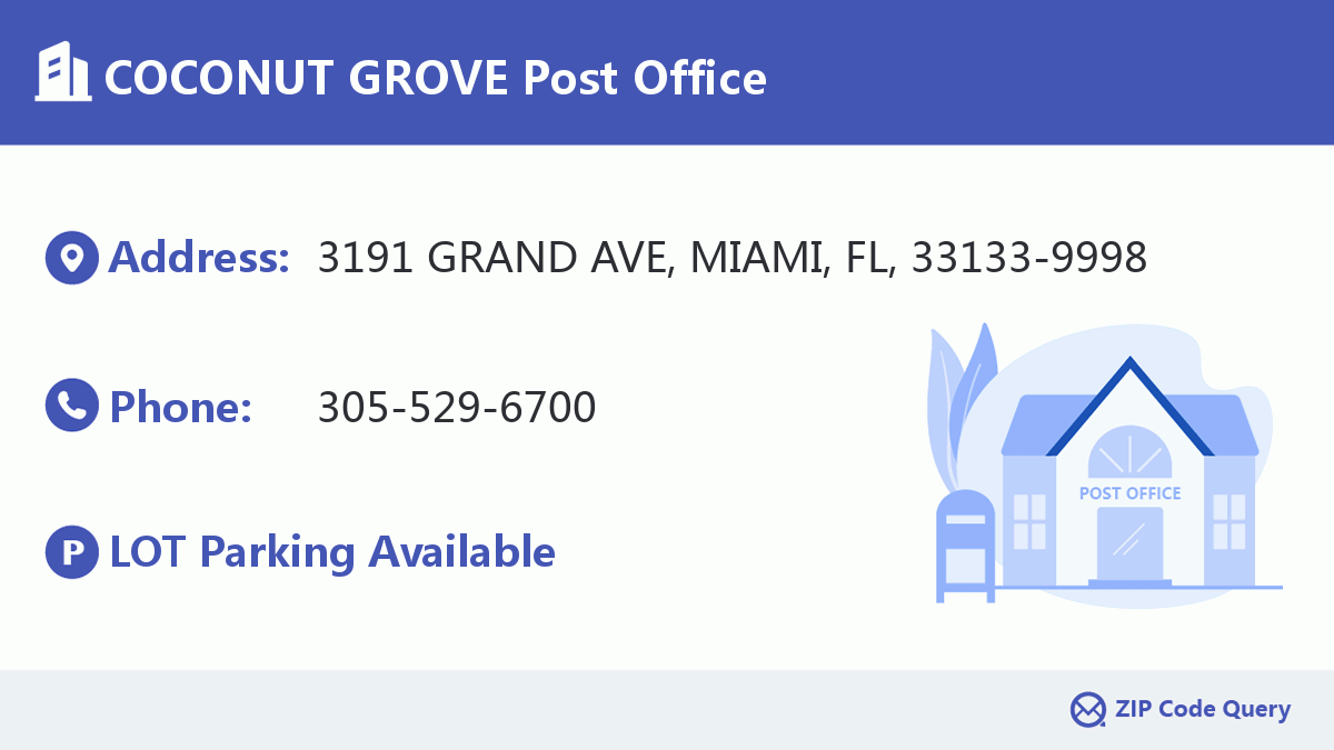 Post Office:COCONUT GROVE