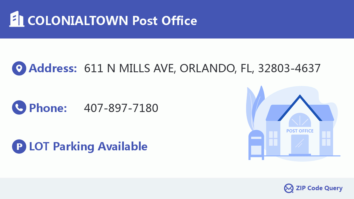 Post Office:COLONIALTOWN