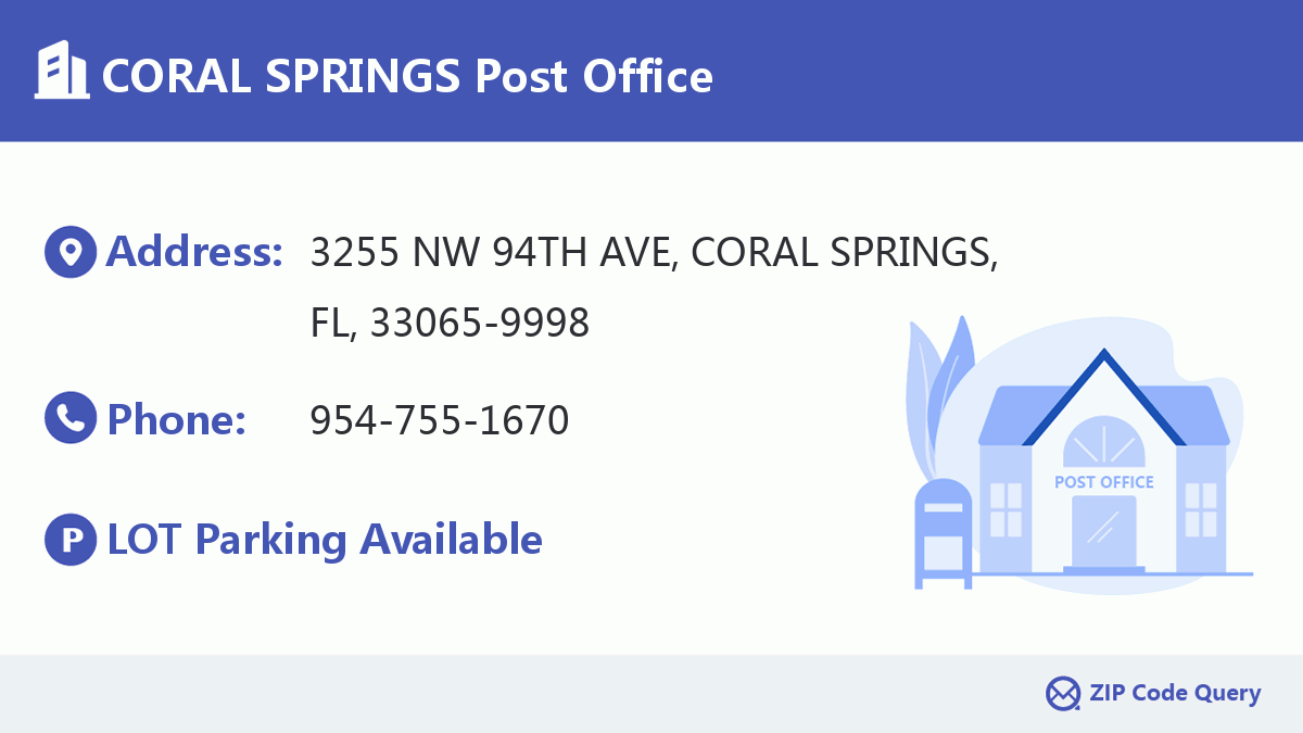 Post Office:CORAL SPRINGS