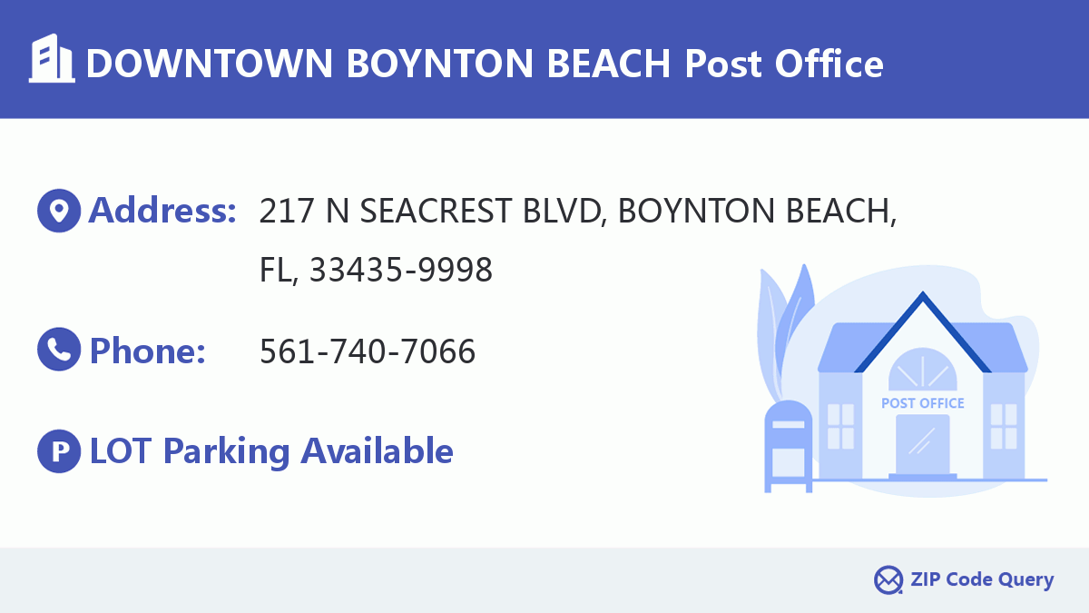 Post Office:DOWNTOWN BOYNTON BEACH