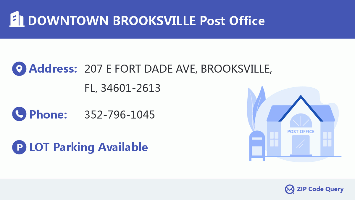 Post Office:DOWNTOWN BROOKSVILLE