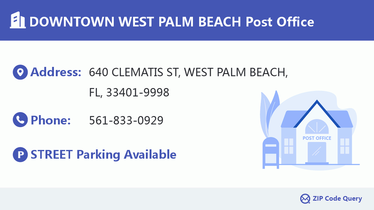 Post Office:DOWNTOWN WEST PALM BEACH
