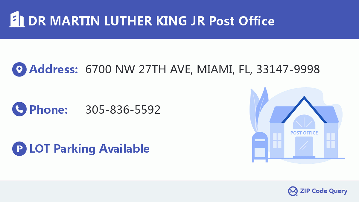 Post Office:DR MARTIN LUTHER KING JR