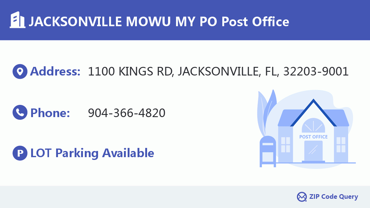 Post Office:JACKSONVILLE MOWU MY PO