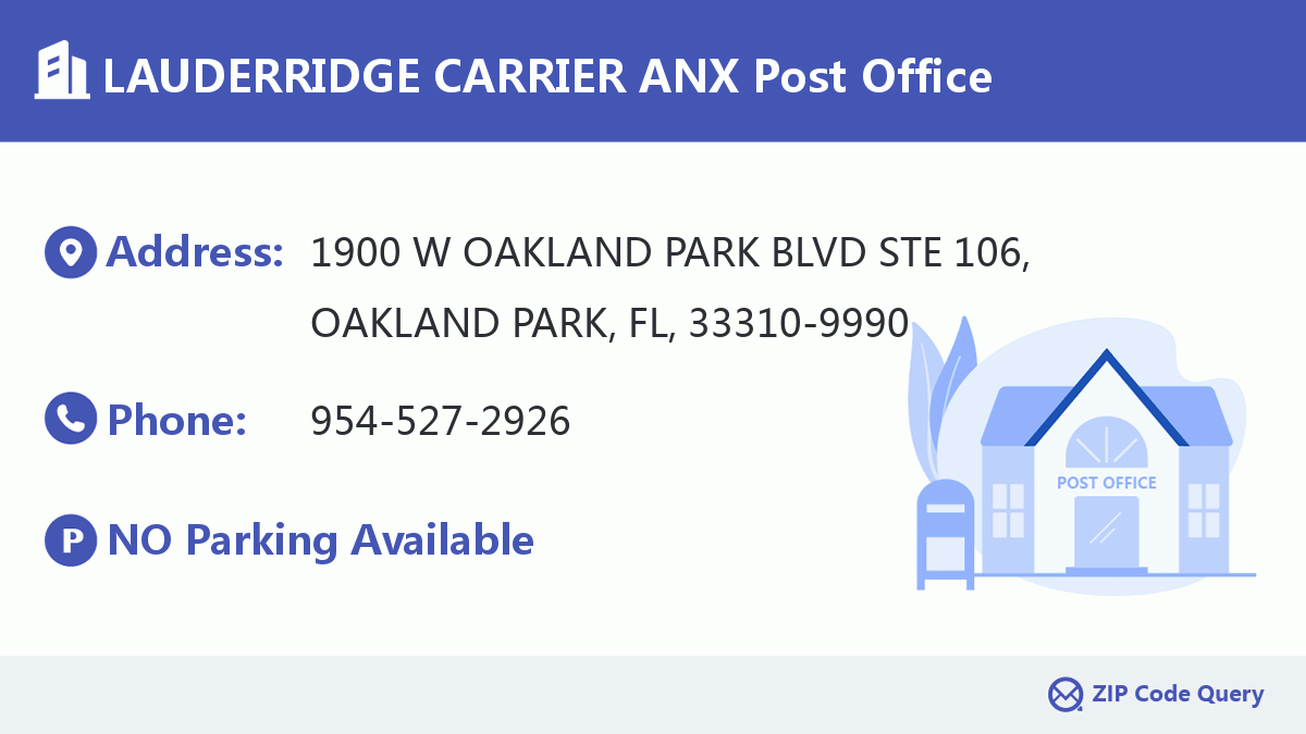 Post Office:LAUDERRIDGE CARRIER ANX