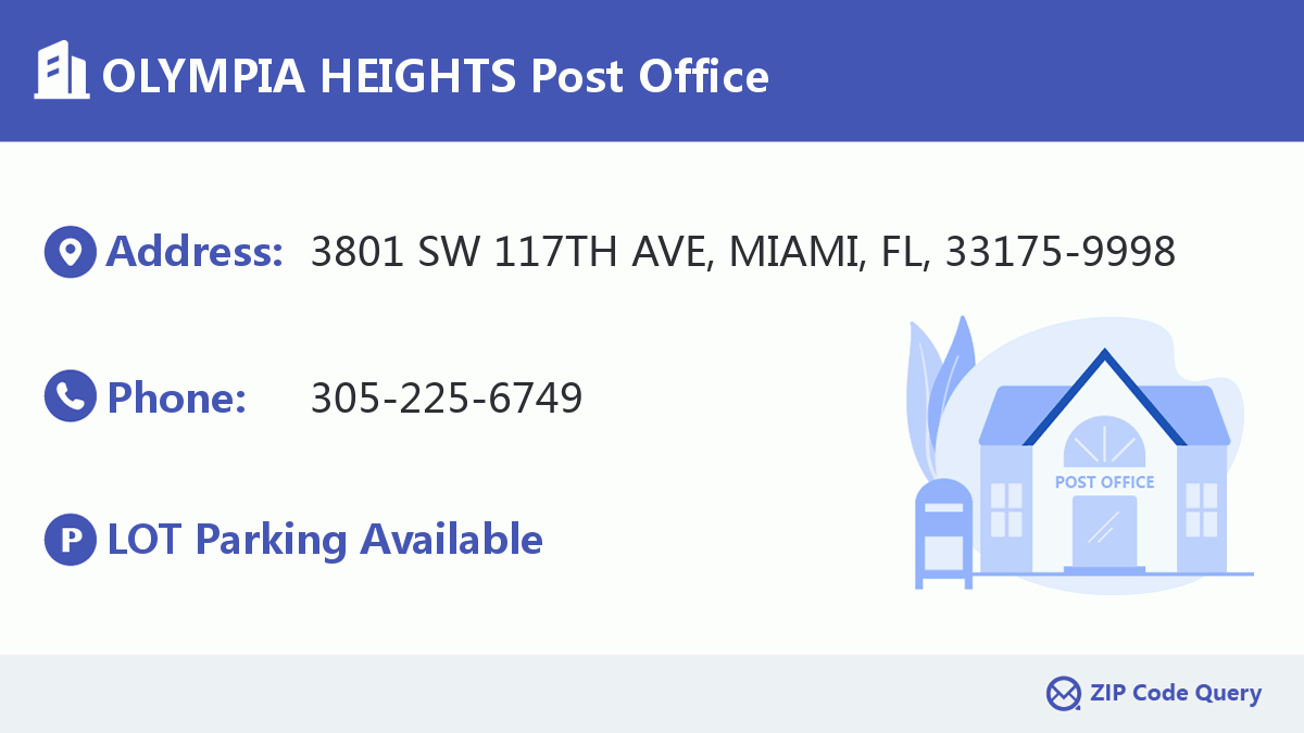 Post Office:OLYMPIA HEIGHTS