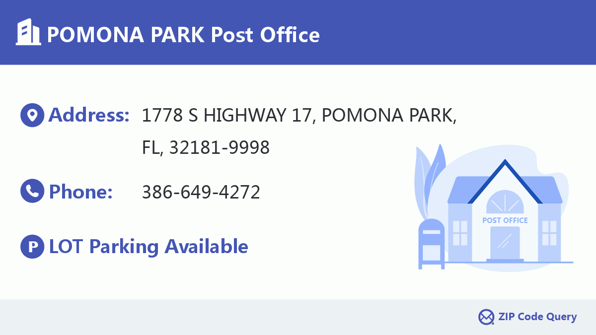 Post Office:POMONA PARK