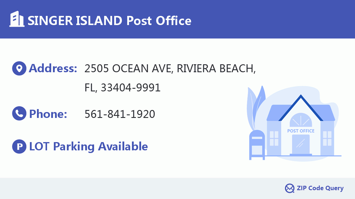 Post Office:SINGER ISLAND
