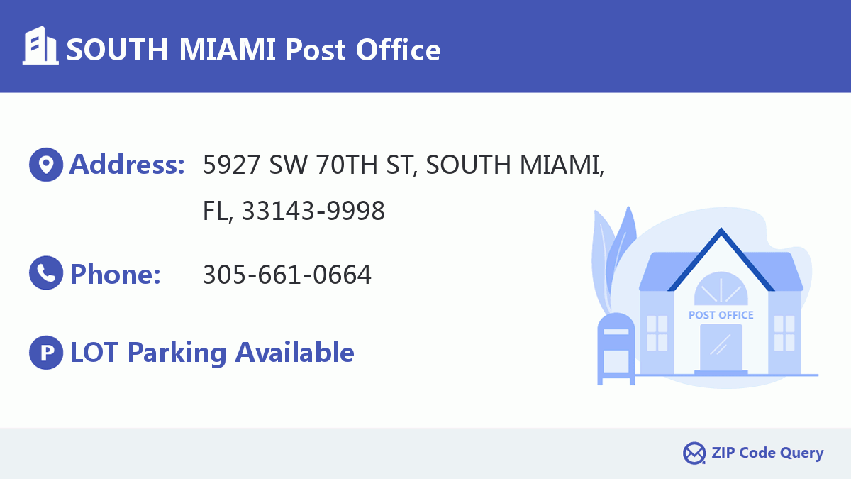 Post Office:SOUTH MIAMI