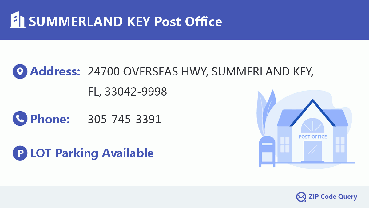 Post Office:SUMMERLAND KEY