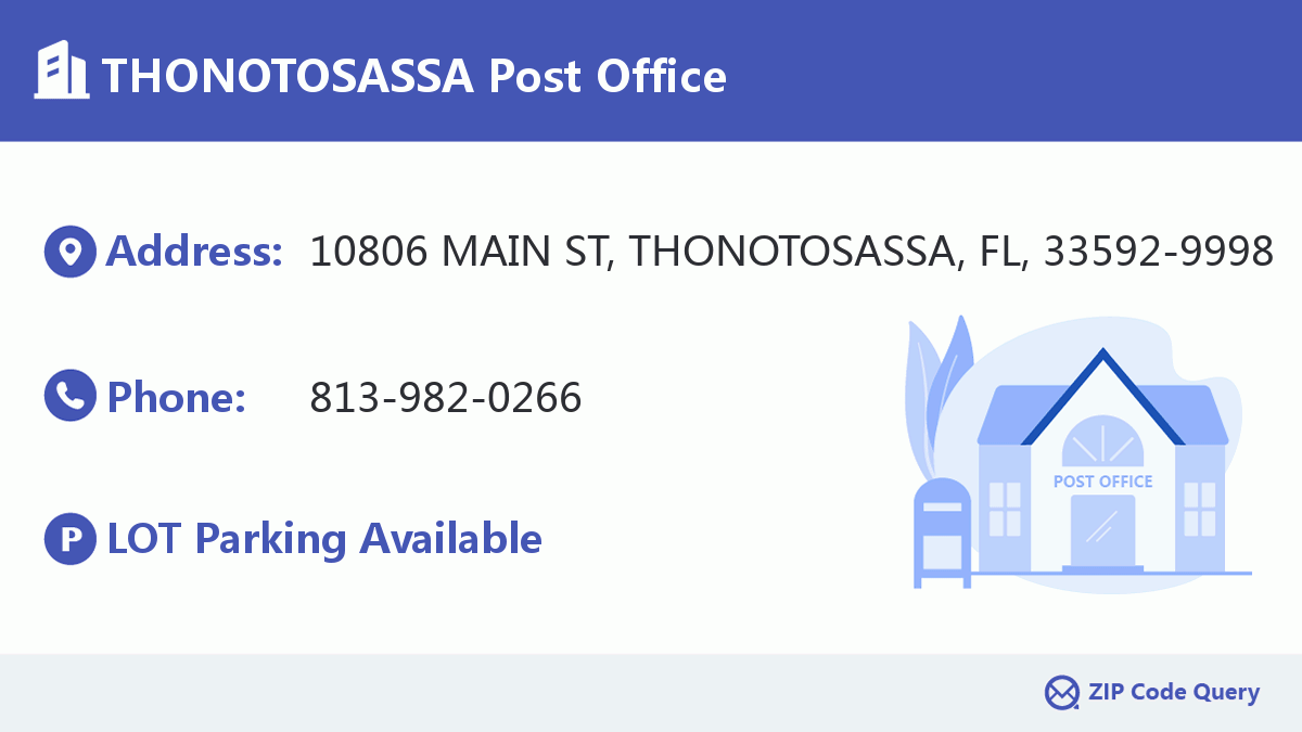 Post Office:THONOTOSASSA