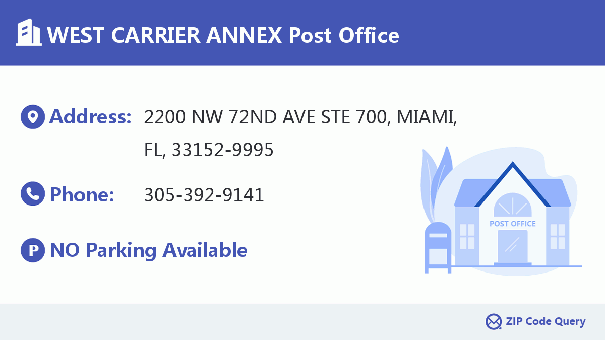 Post Office:WEST CARRIER ANNEX