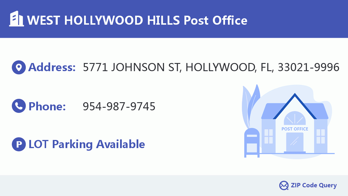 Post Office:WEST HOLLYWOOD HILLS